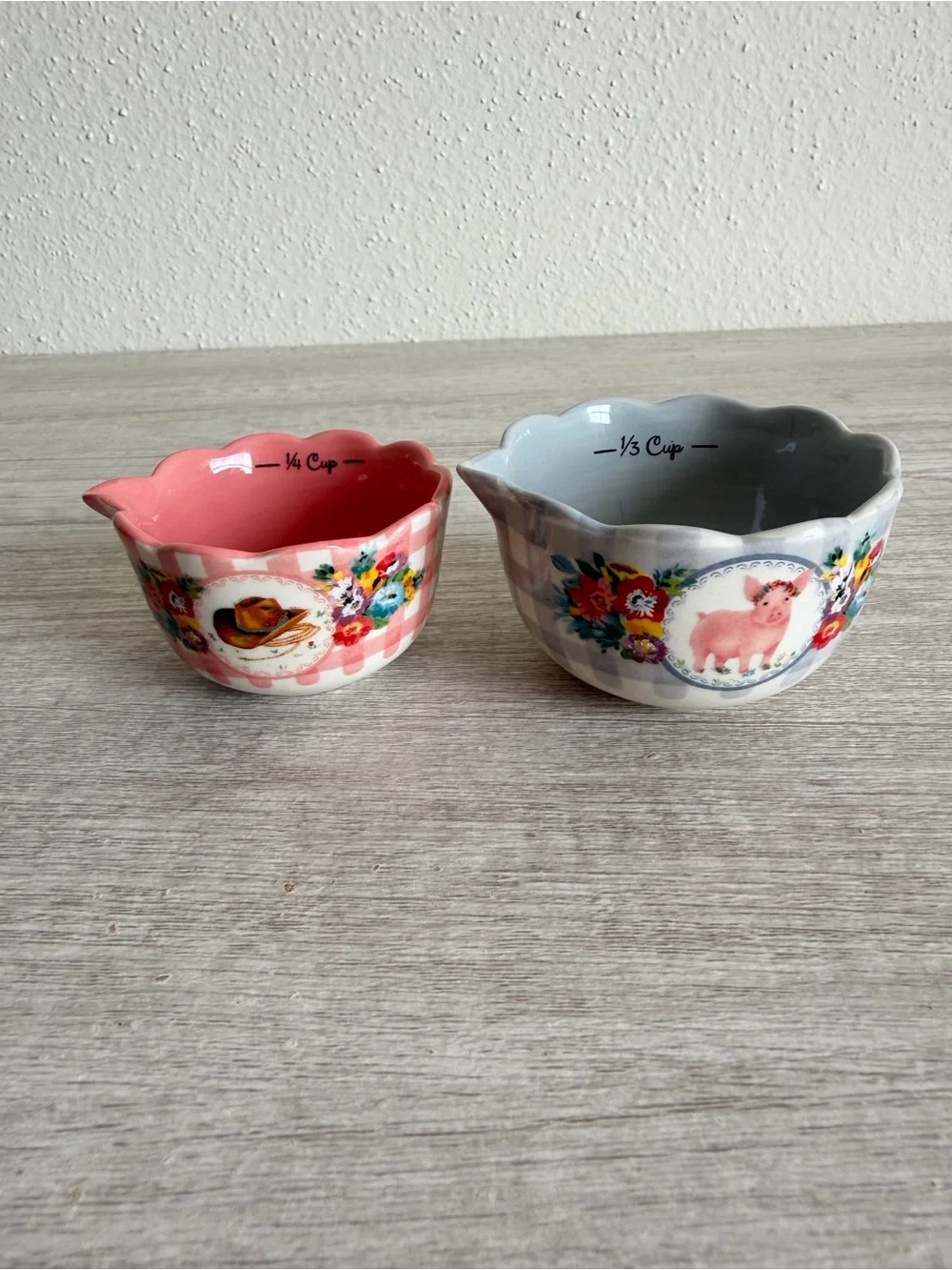Pioneer Woman Measuring Cups Spring Bouquet & Sweet Romance 4-Cup Set